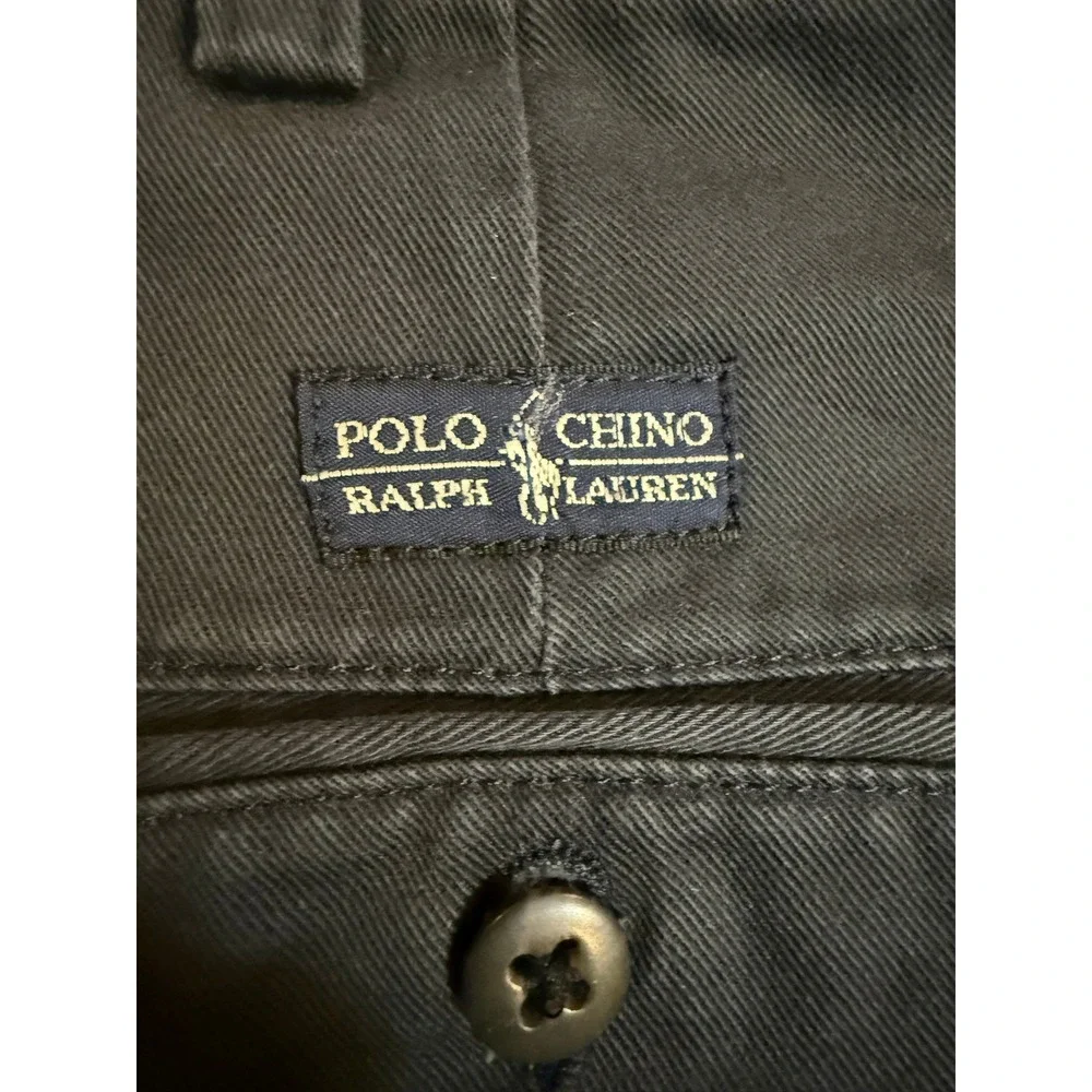 Polo Ralph Lauren Mens Navy Andrew Short Pleated Chino Cotton Shorts Size 34